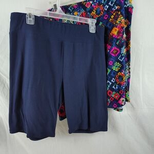 Terra & Sky Navy and Multicolor Shorts Set